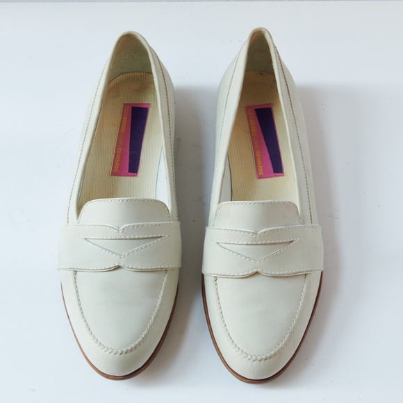 80s - SUSAN BENNIS - WARREN EDWARDS - Loafers - Men\'s - 10.5 - Wht - Leather main image 5
